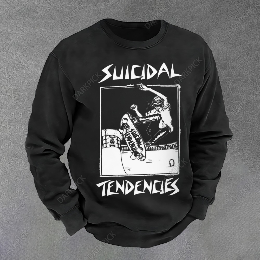 Unisex Vintage Suicidal Temdemcies Sweatshirt
