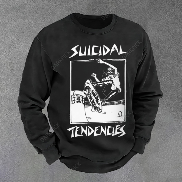 Unisex Vintage  Suicidal Temdemcies  Sweatshirt