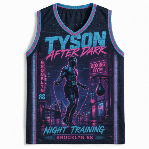Vintage Mike Tyson After Dark Night Training Jersey Tank