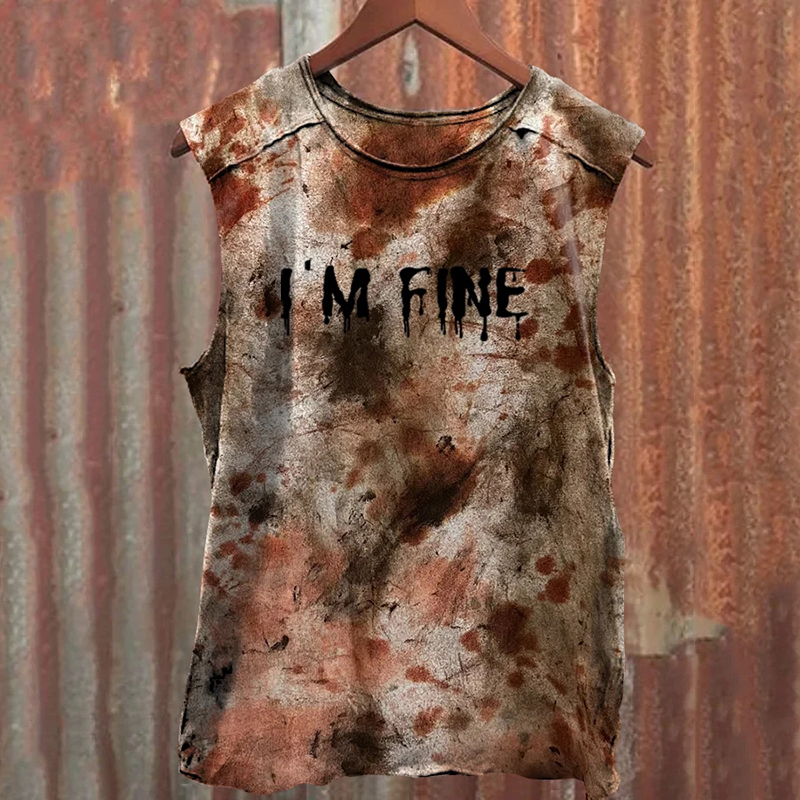 Men's Bloody I'm Fine Halloween Vest