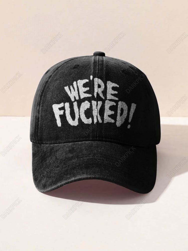 We're Fucked Print Hats