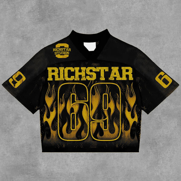 3D digital printing hot selling T-shirt retro fashion casual sports jersey-33