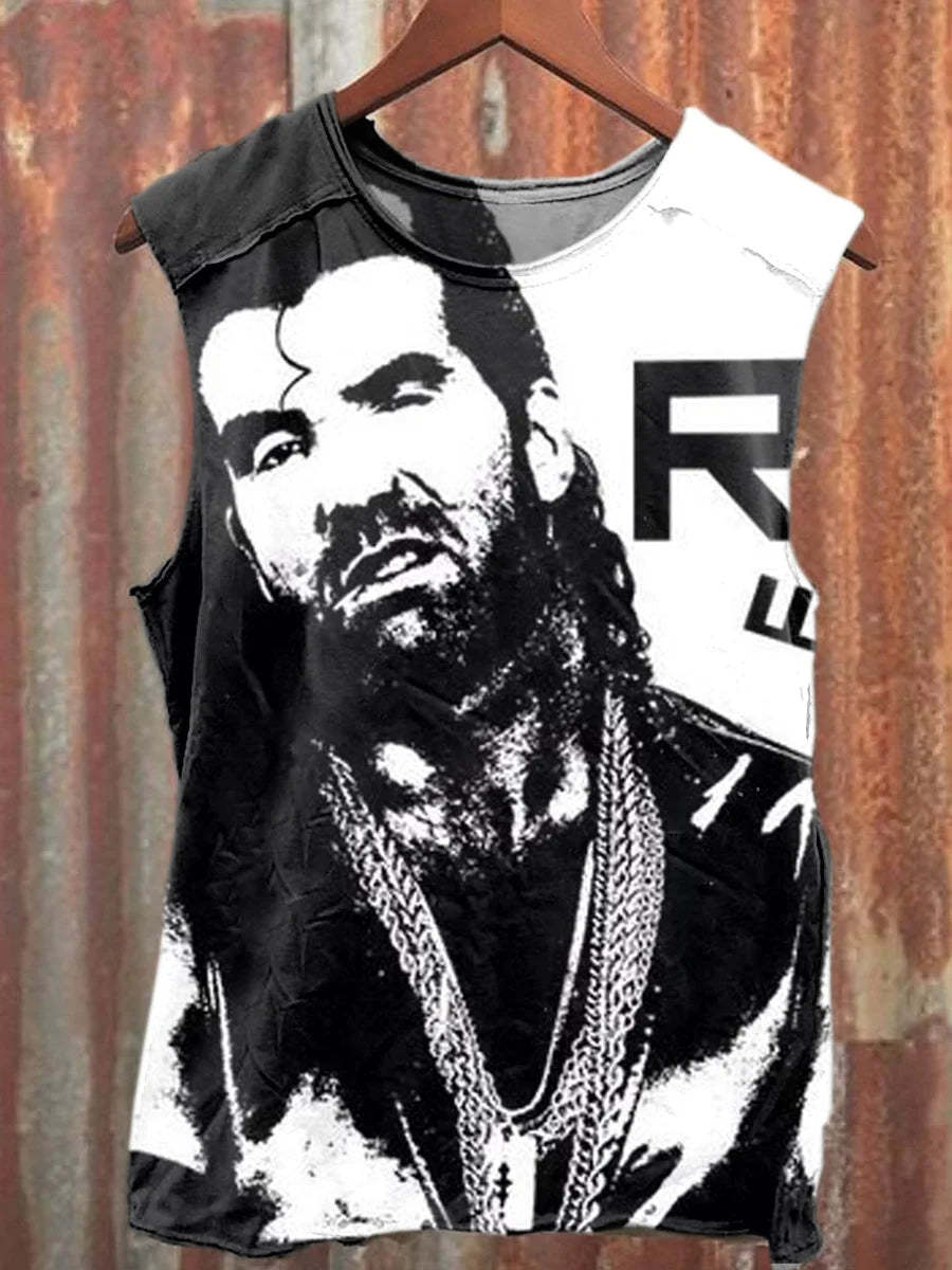 Unisex Wrestling Superstar Art Illustration Print Casual Tank Top