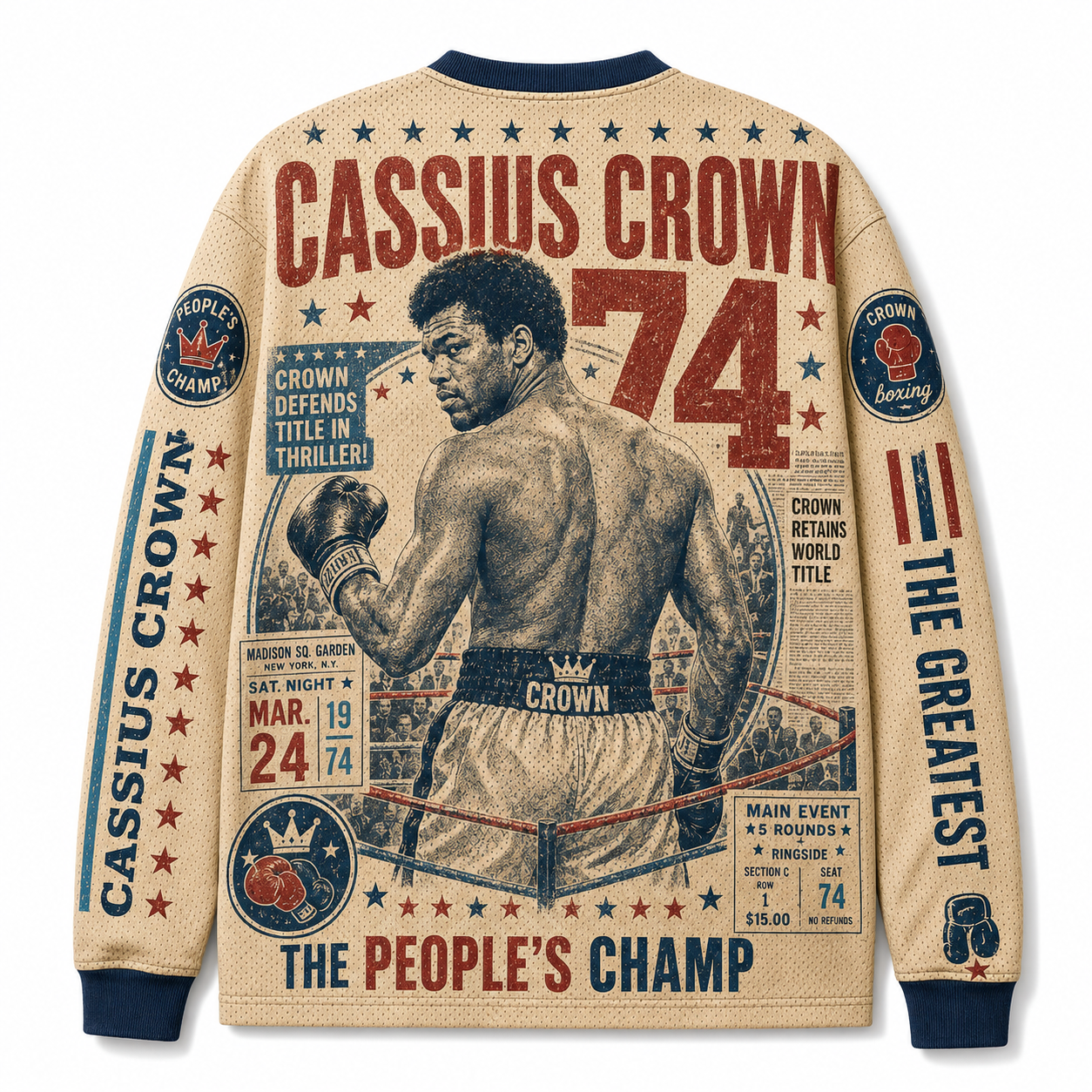 THE GREATEST 74 V-Neck Long Sleeve Jersey