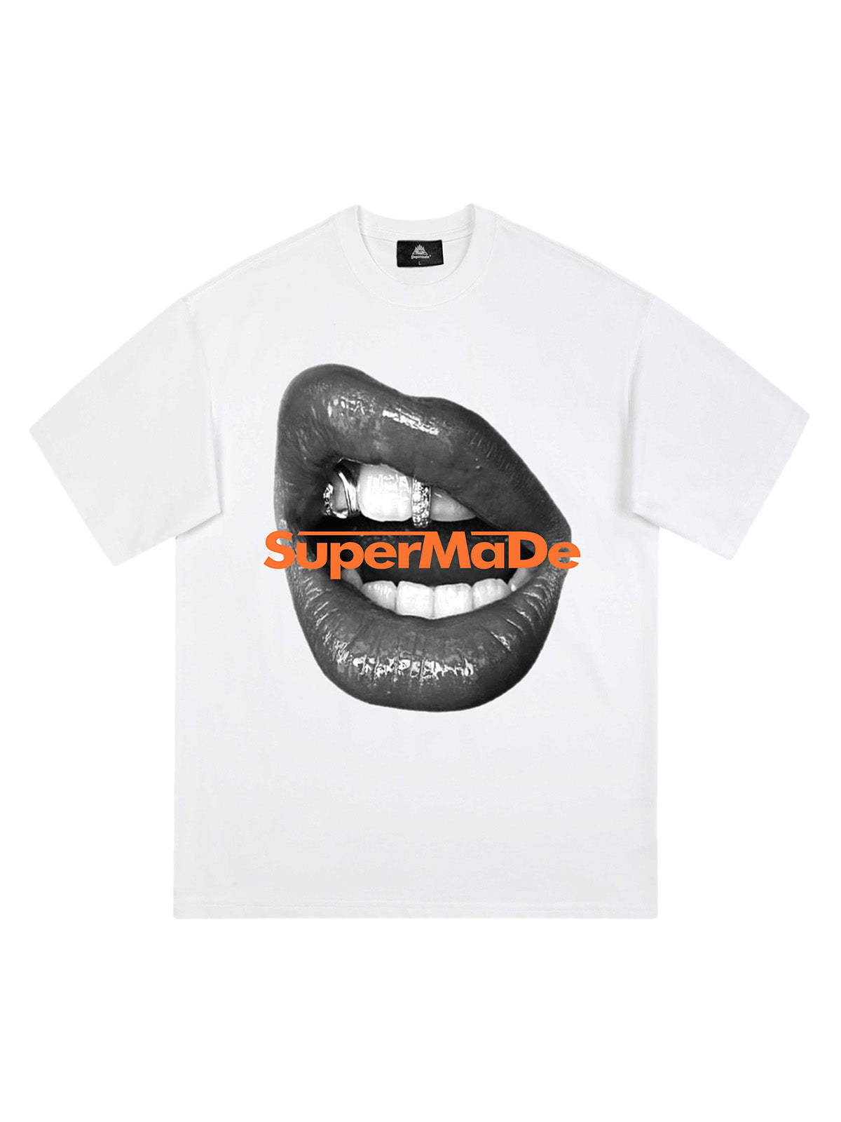 Lips Print Short Sleeve T-shirt -