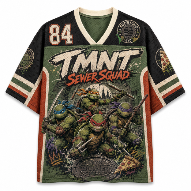TMNT SEWER SQUAD Jersey T‑Shirt