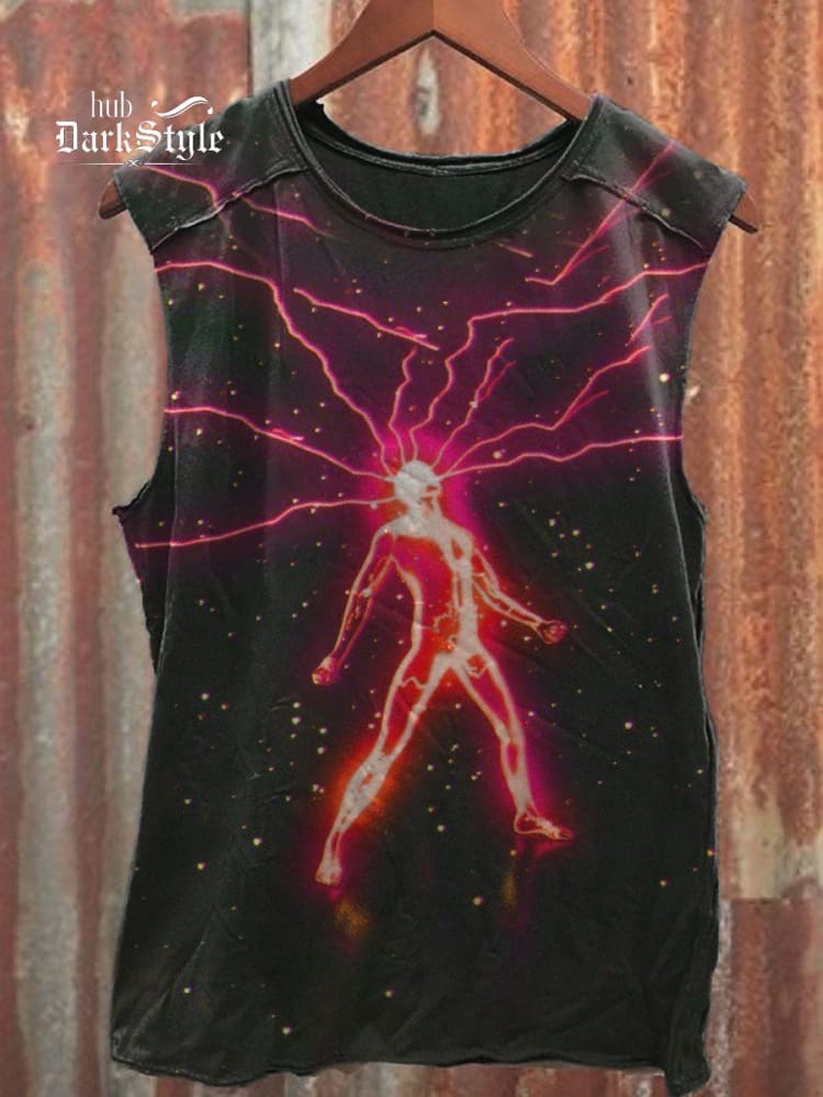 Unisex Art Illustration Print Casual Tank Top