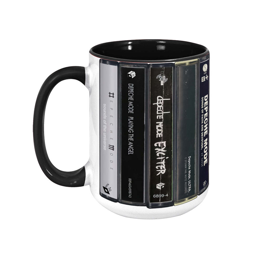 Depeche Mode Albums Cassette Retro Collection Accent Mug
