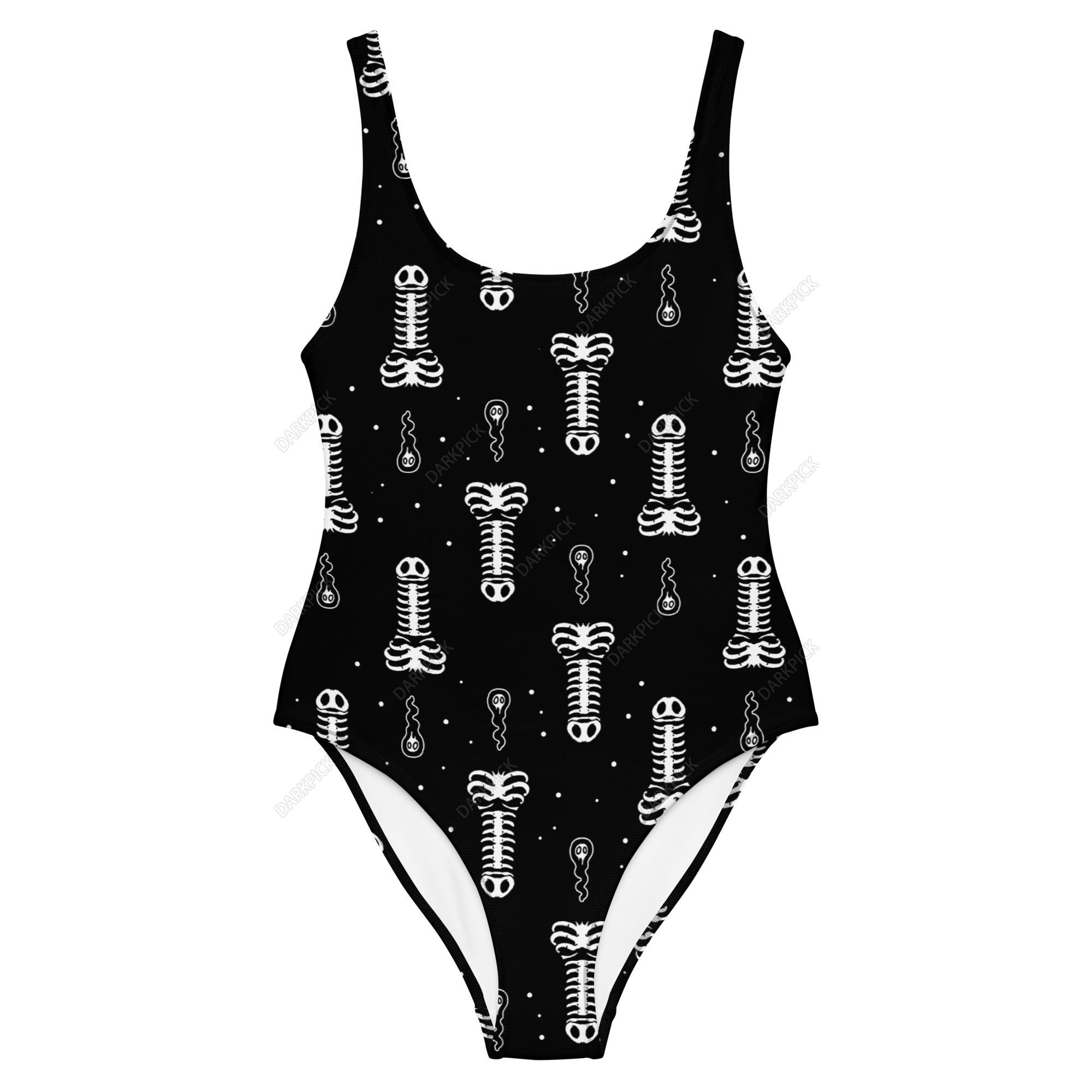 Skeleton Penis Boner One-Piece  swimsuit