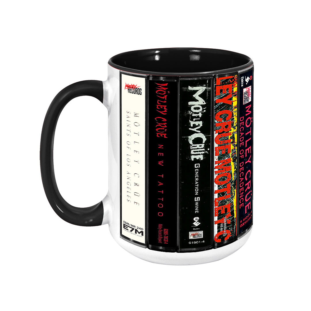 Motley Crue Albums Cassette Retro Collection Accent Mug