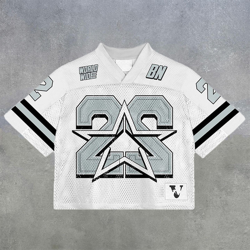3D digital printing hot selling T-shirt retro fashion casual sports jersey-4