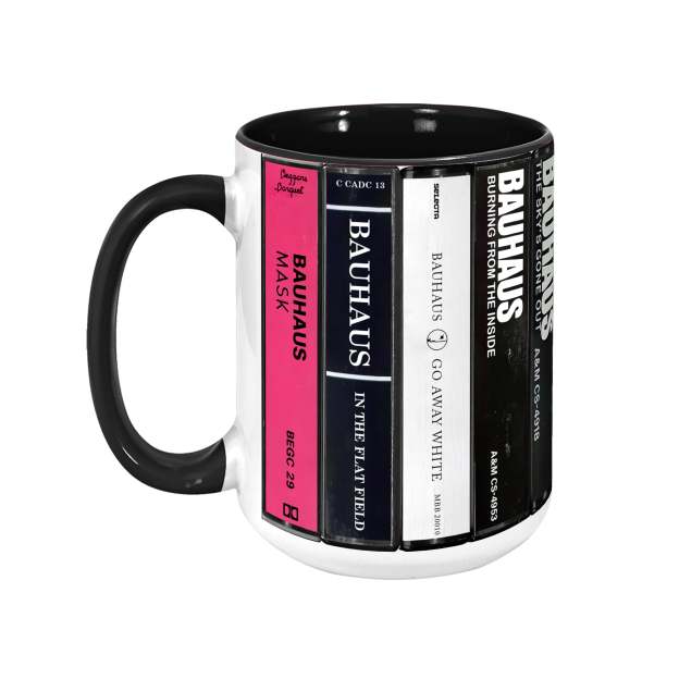Bauhaus Albums Cassette Collection Retro Accent Edge-to-Edge Printed Mug