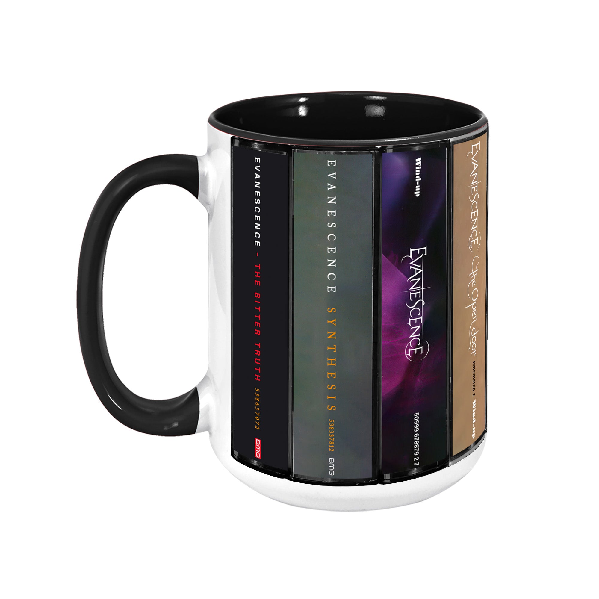 Evanescence Albums Cassette Collection Retro Accent Edge-to-Edge Printed Mug