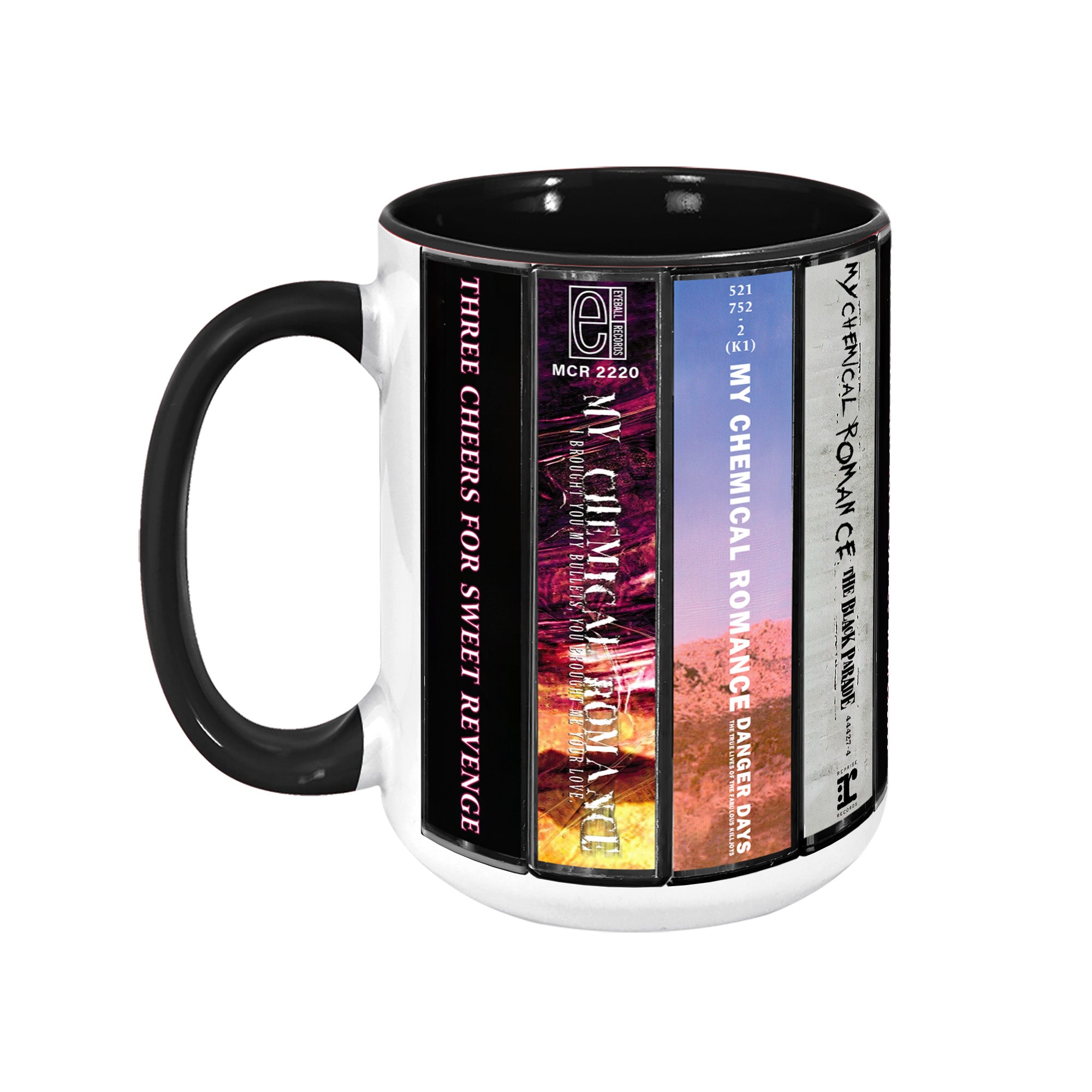 My Chemical Romance Albums Cassette Collection Retro Accent Edge-to-Edge Printed Mug