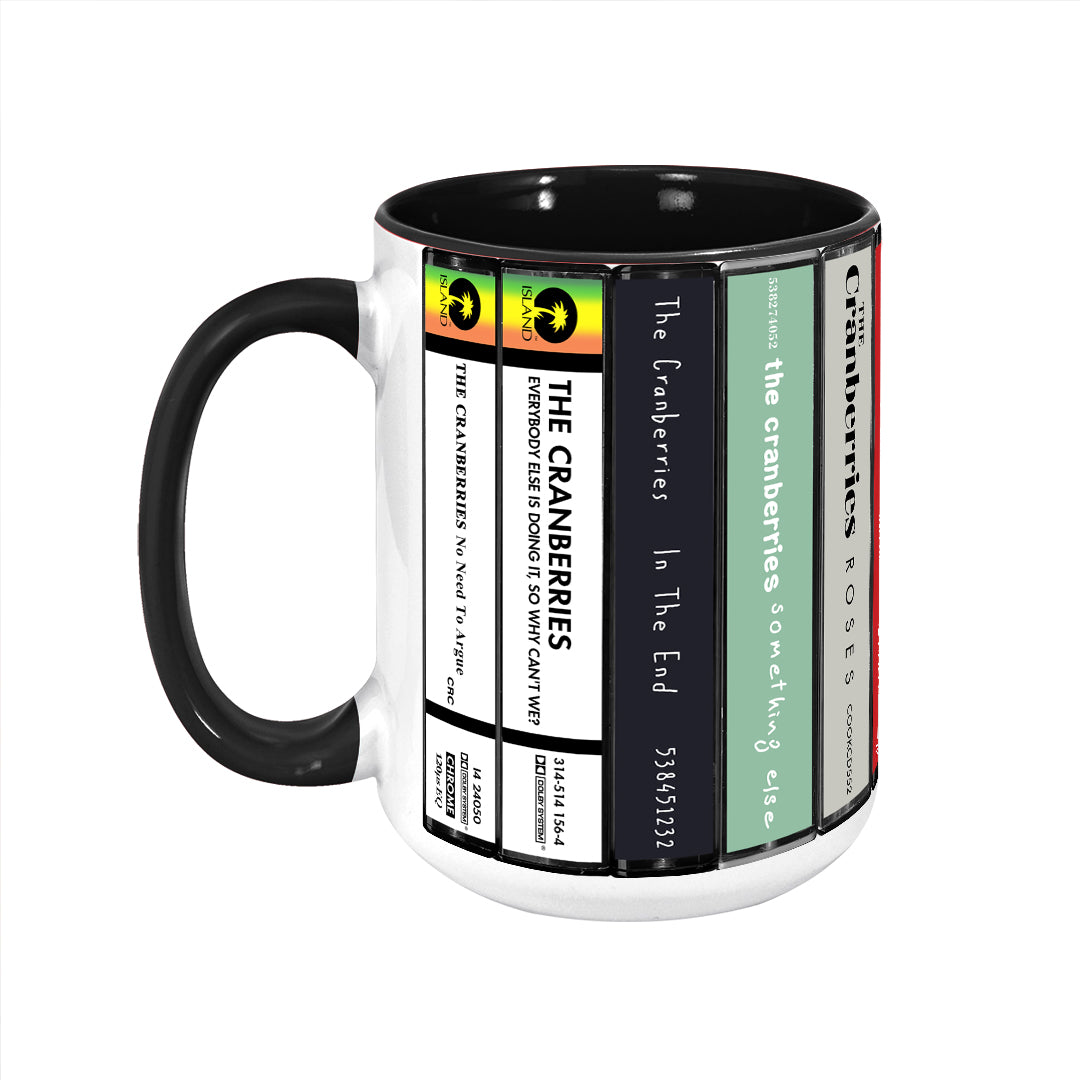 The Cranberries Albums Cassette Collection Retro Accent Edge-to-Edge Printed Mug
