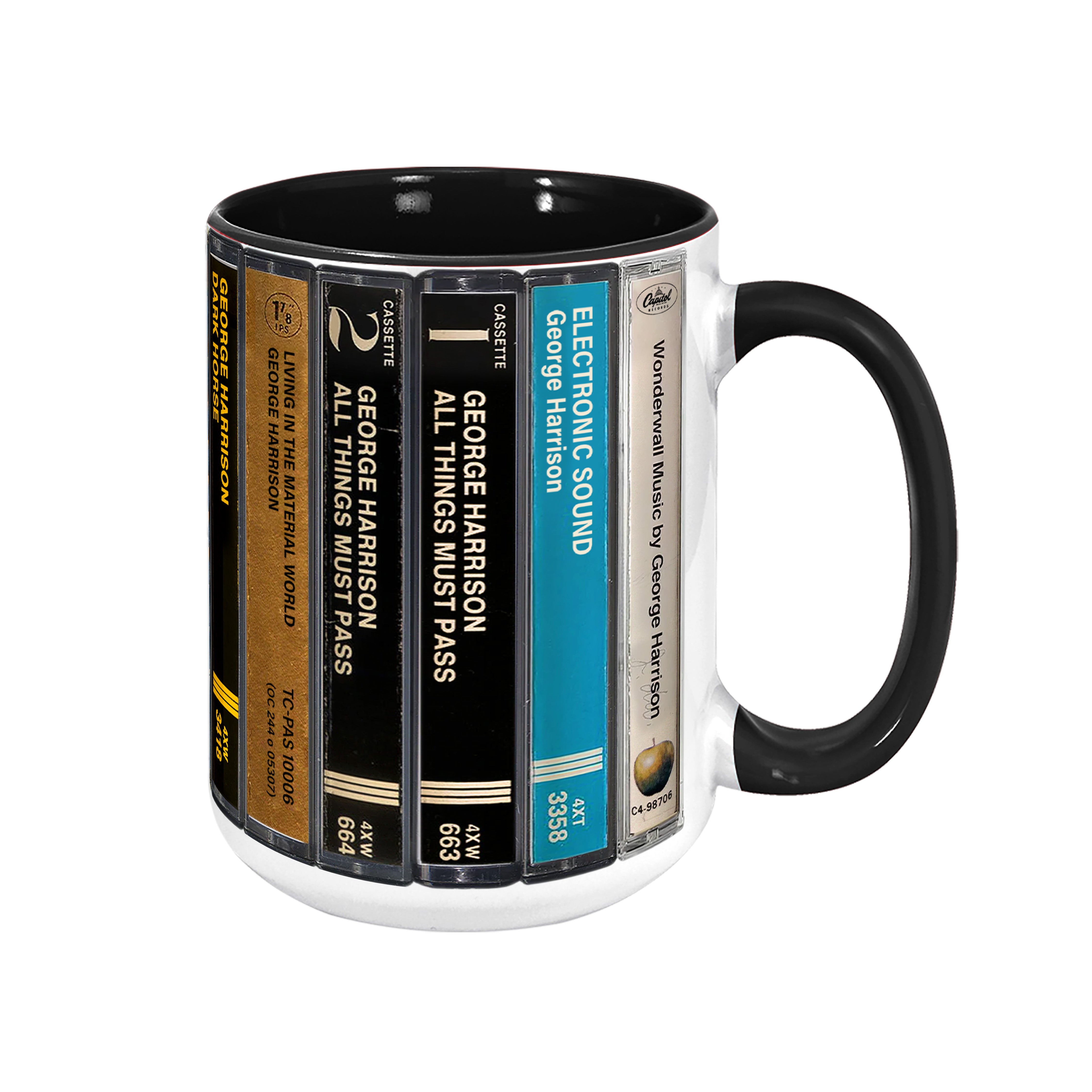 George Harrison Albums Cassette Retro Collection Accent Mug