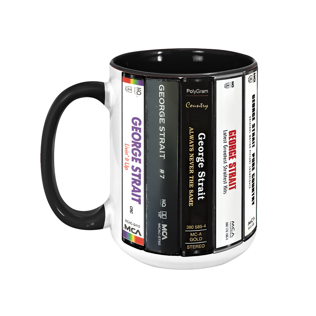 George Strait Albums Cassette Retro Collection Accent Mug