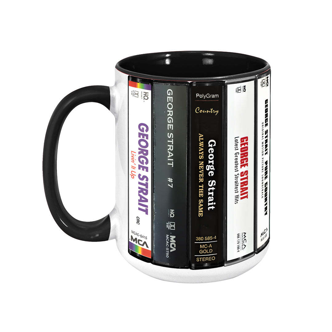 George Strait Albums Cassette Retro Collection Accent Mug