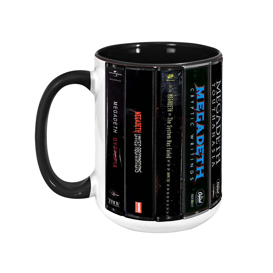 Megadeth Albums Cassette Collection Retro Accent Mug