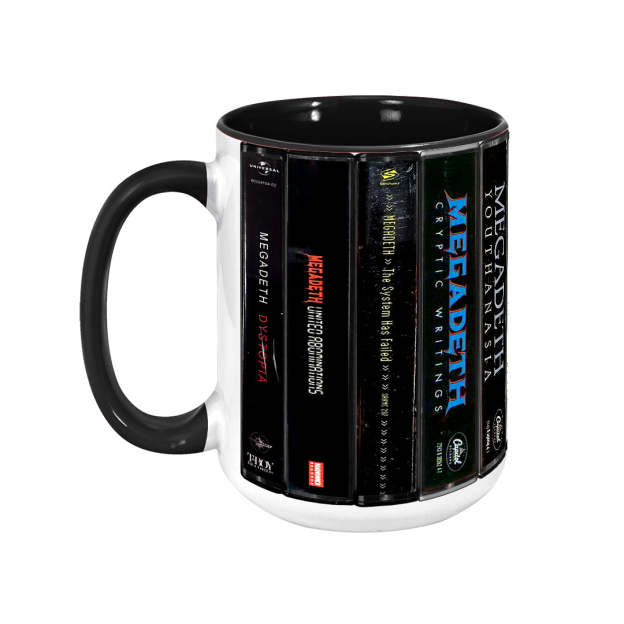 Megadeth Albums Cassette Collection Retro Accent Mug