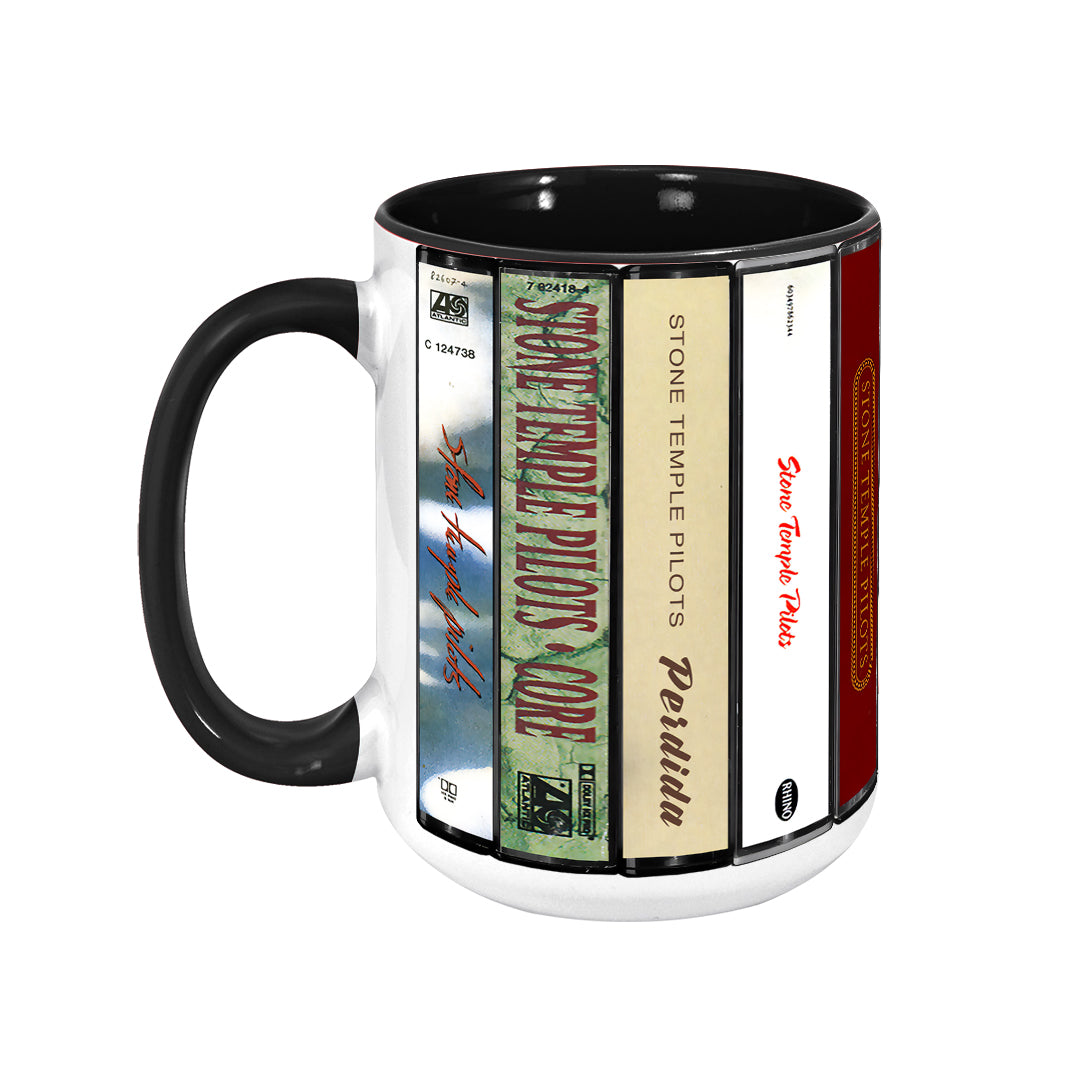 Stone Temple Pilots Albums Cassette Collection Retro Accent Edge-to-Edge Printed Mug