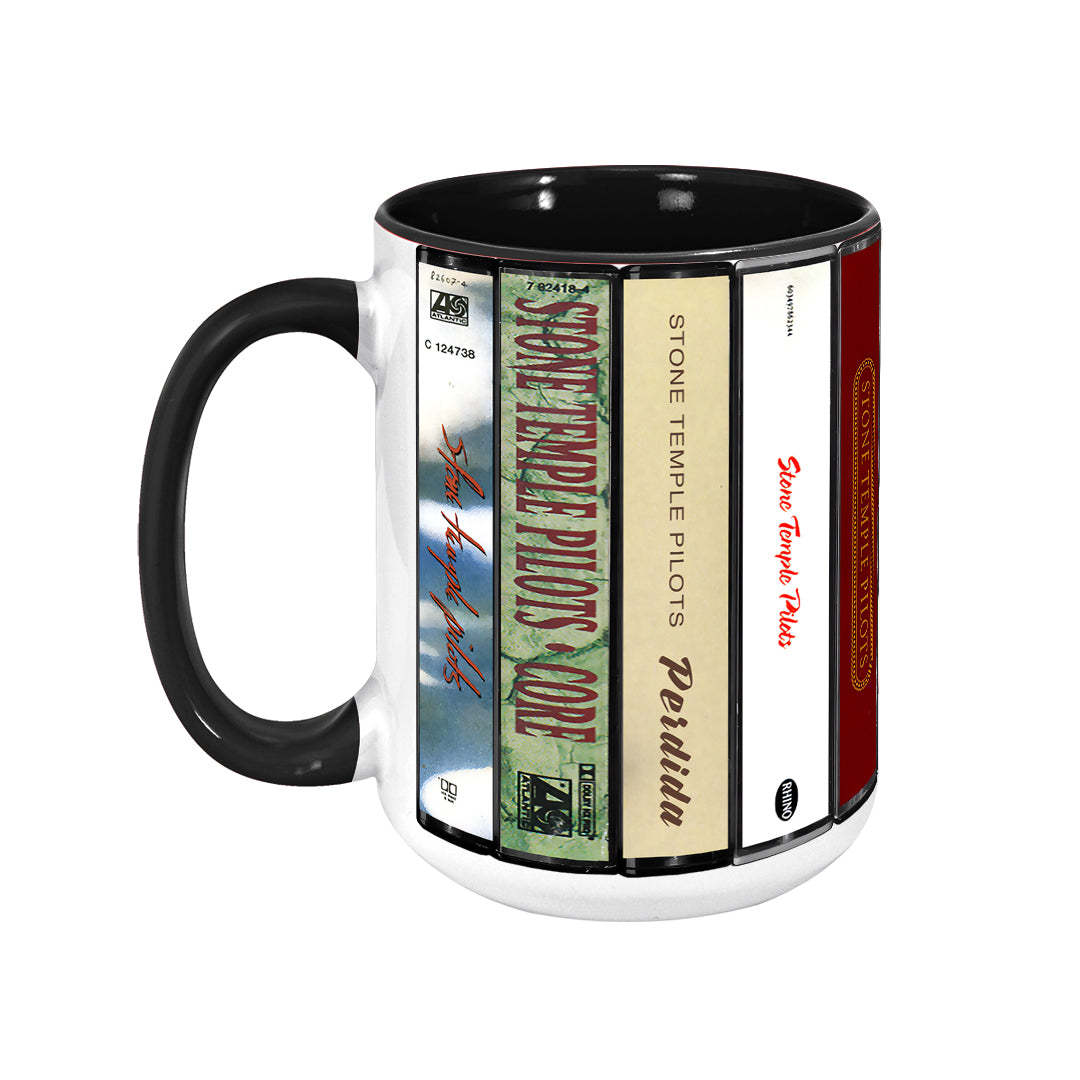 Stone Temple Pilots Albums Cassette Collection Retro Accent Edge-to-Edge Printed Mug