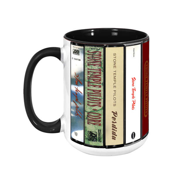 Stone Temple Pilots Albums Cassette Collection Retro Accent Edge-to-Edge Printed Mug