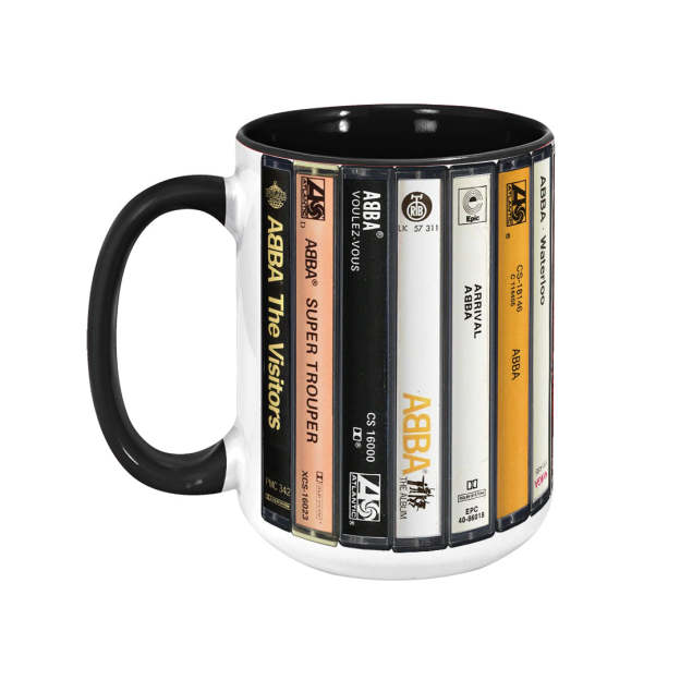 ABBA Albums Cassette Retro Collection Accent Mug