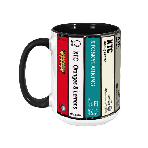 XTC Albums Cassette Collection Retro Accent Edge-to-Edge Printed Mug
