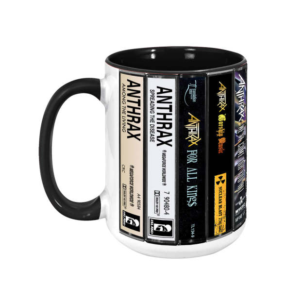 Anthrax Albums Cassette Collection Retro Accent Mug