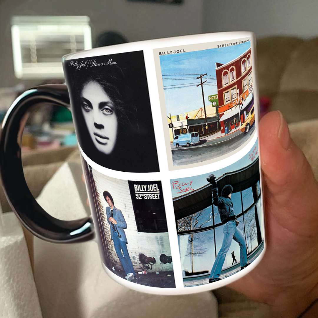 Billy Joel Albums Cover Collection Retro Mug