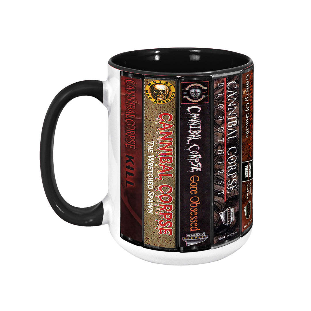 Cannibal Corpse Albums Cassette Collection Retro Accent Mug