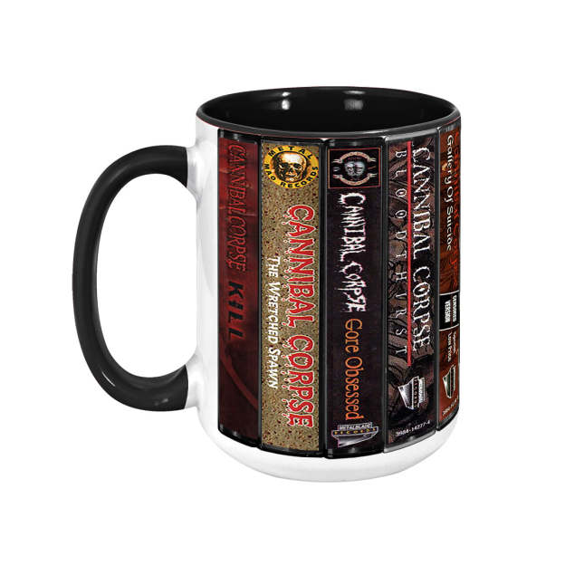 Cannibal Corpse Albums Cassette Collection Retro Accent Mug
