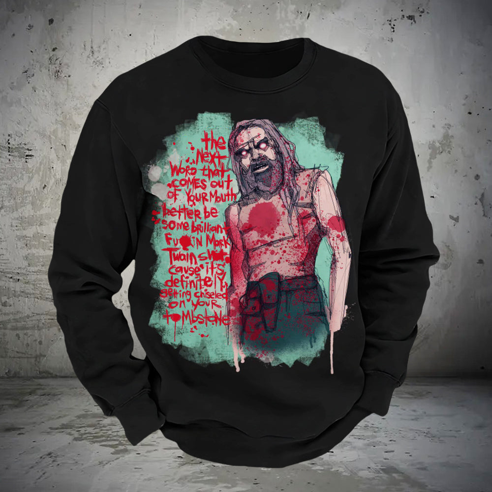 Chiseled On Your Tombstone Print Unisex Hoodie Sweatshirt
