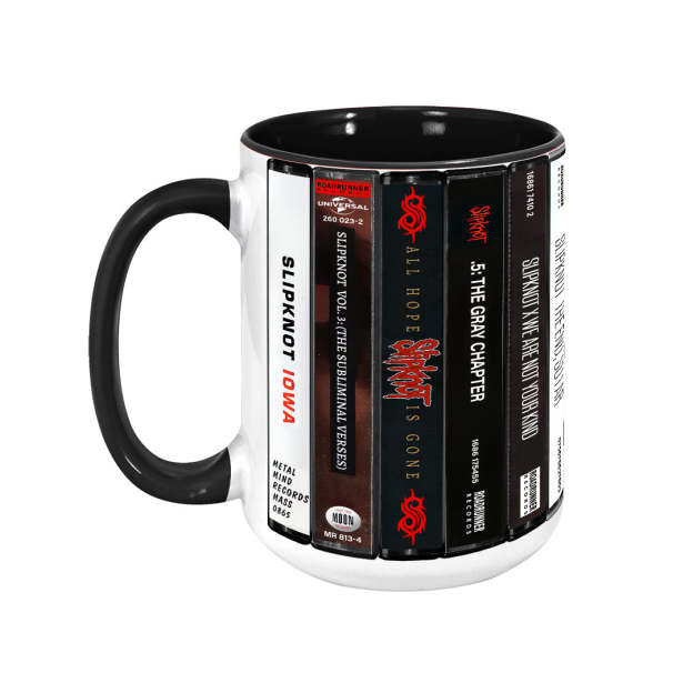 Slipknot Albums Cassette Collection Retro Accent Edge-to-Edge Printed Mug
