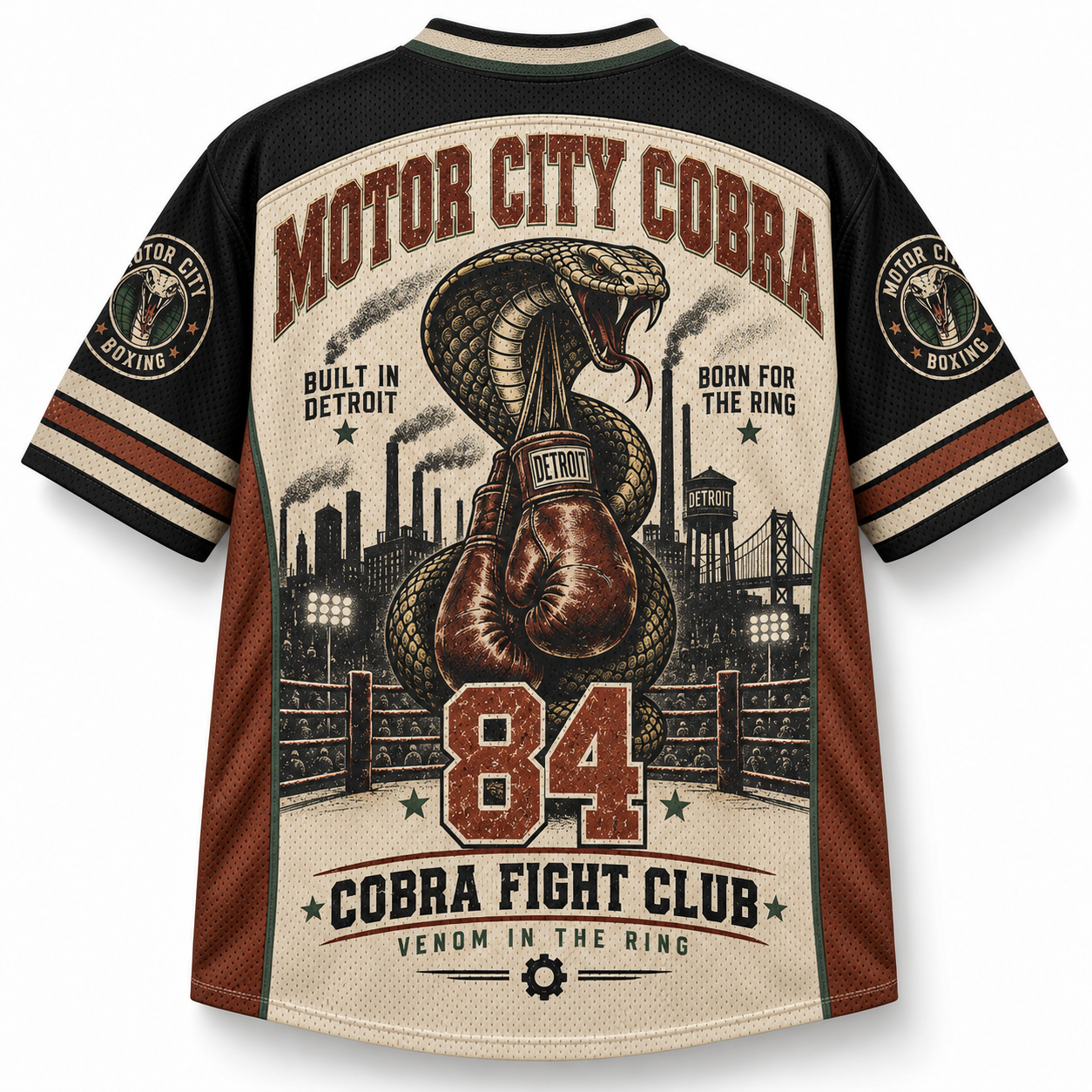 Motor City Cobra Detroit Fight Club Jersey Shirts