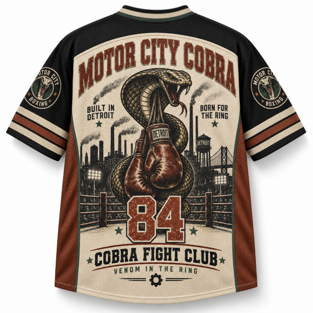 Motor City Cobra Detroit Fight Club Jersey Shirts