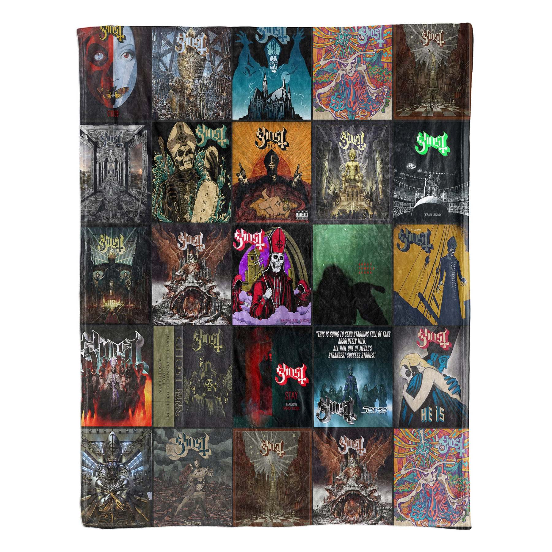 Ghost Sherpa Blanket – Dark Art & Metal Warmth Wrapped in Iconic Album Imagery