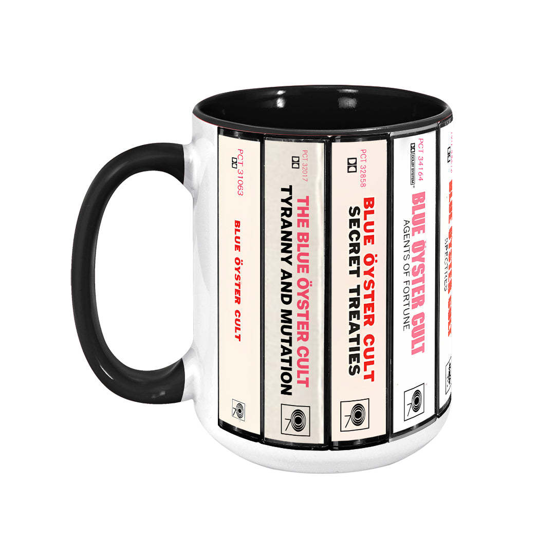 Blue Oyster Cult Albums Cassette Collection Retro Accent Mug