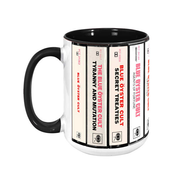 Blue Oyster Cult Albums Cassette Collection Retro Accent Mug