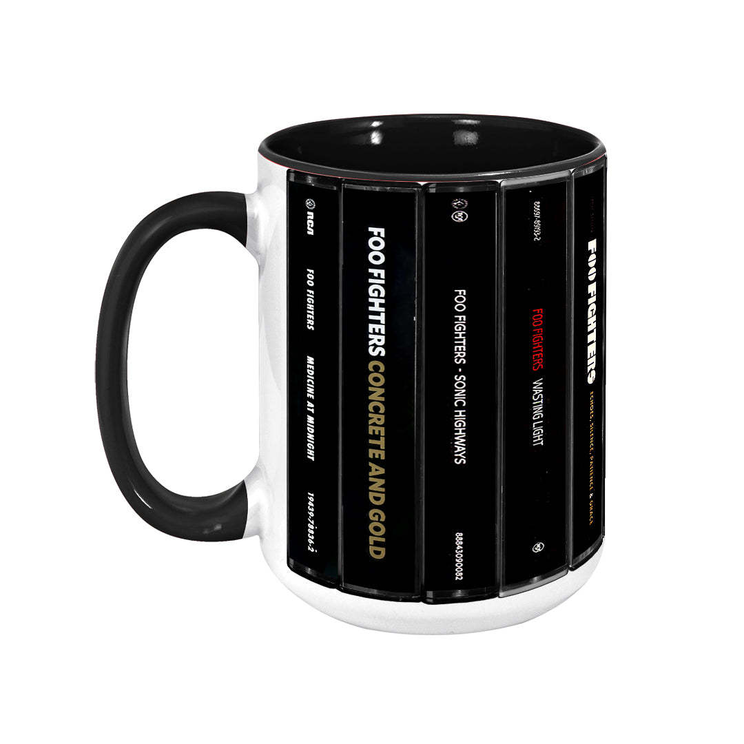 Foo Fighters Albums Cassette Collection Retro Accent Mug