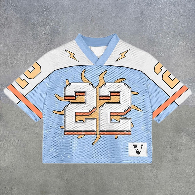 Mesh quick-drying No. 22 casual sports jersey