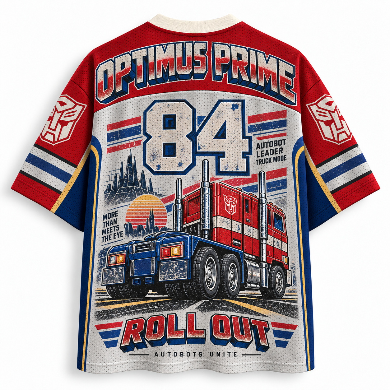 Optimus Prime Truck Mode Freedom Through Unity 1984 Retro Jersey Shirts