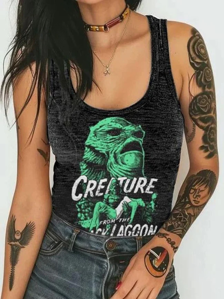 Horror Creature 100% Cotton Unisex Tank Top