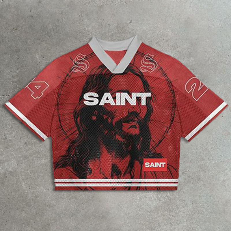 Mesh quick-drying saint casual sports jersey