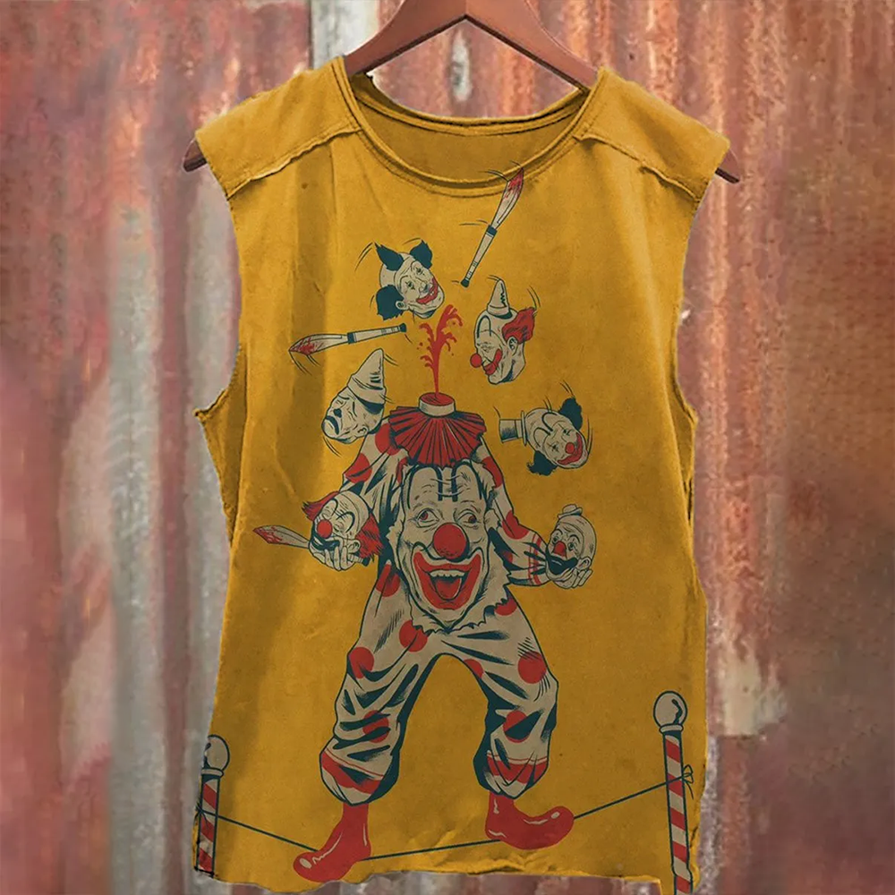Halloween Clown Art Illustration Print Unisex Classic Tank Top
