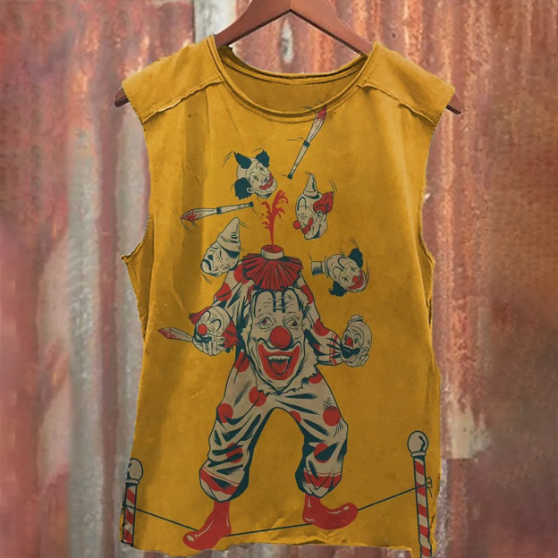 Halloween Clown Art Illustration Print Unisex Classic Tank Top