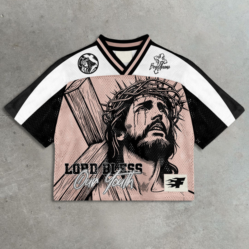 Mesh quick-drying lord bless casual sports jersey