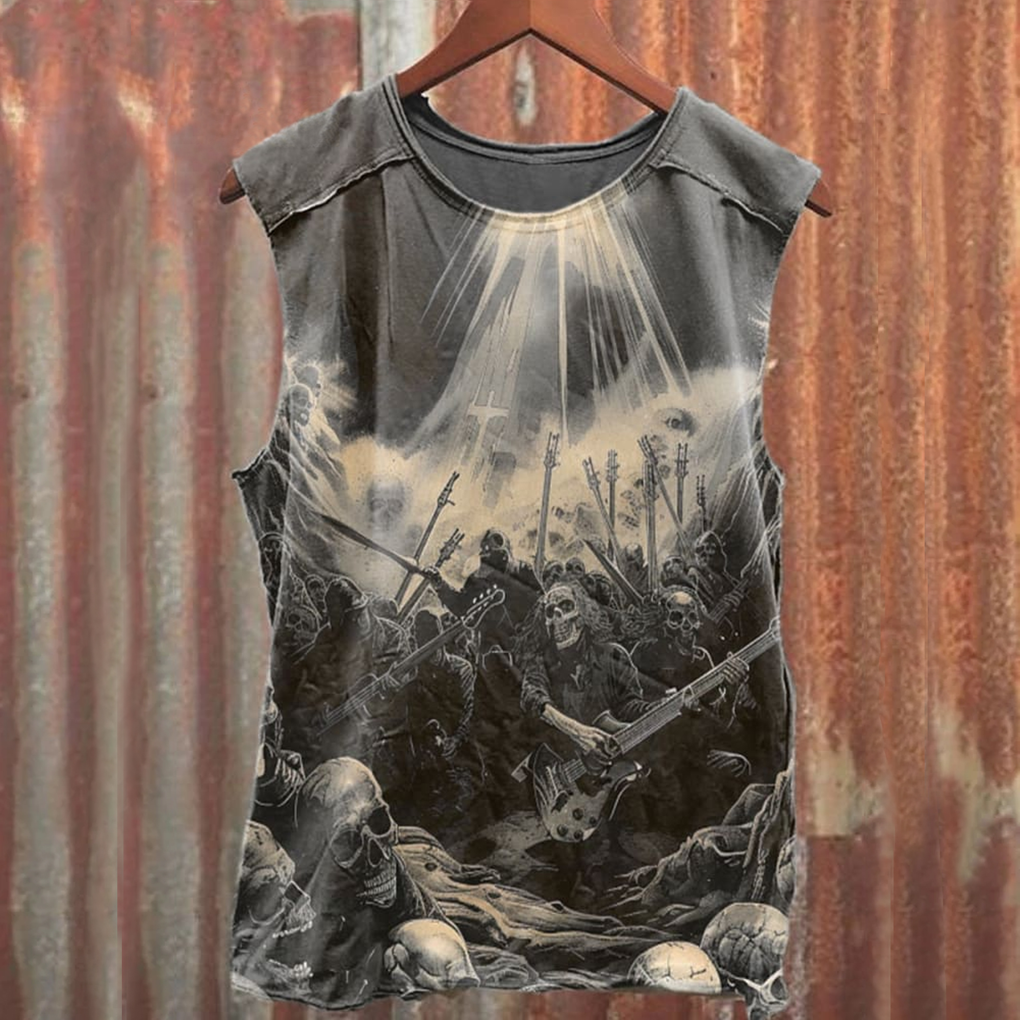 Unisex Retro Punk Music Hell Band Art Illustration Casual Tank Top