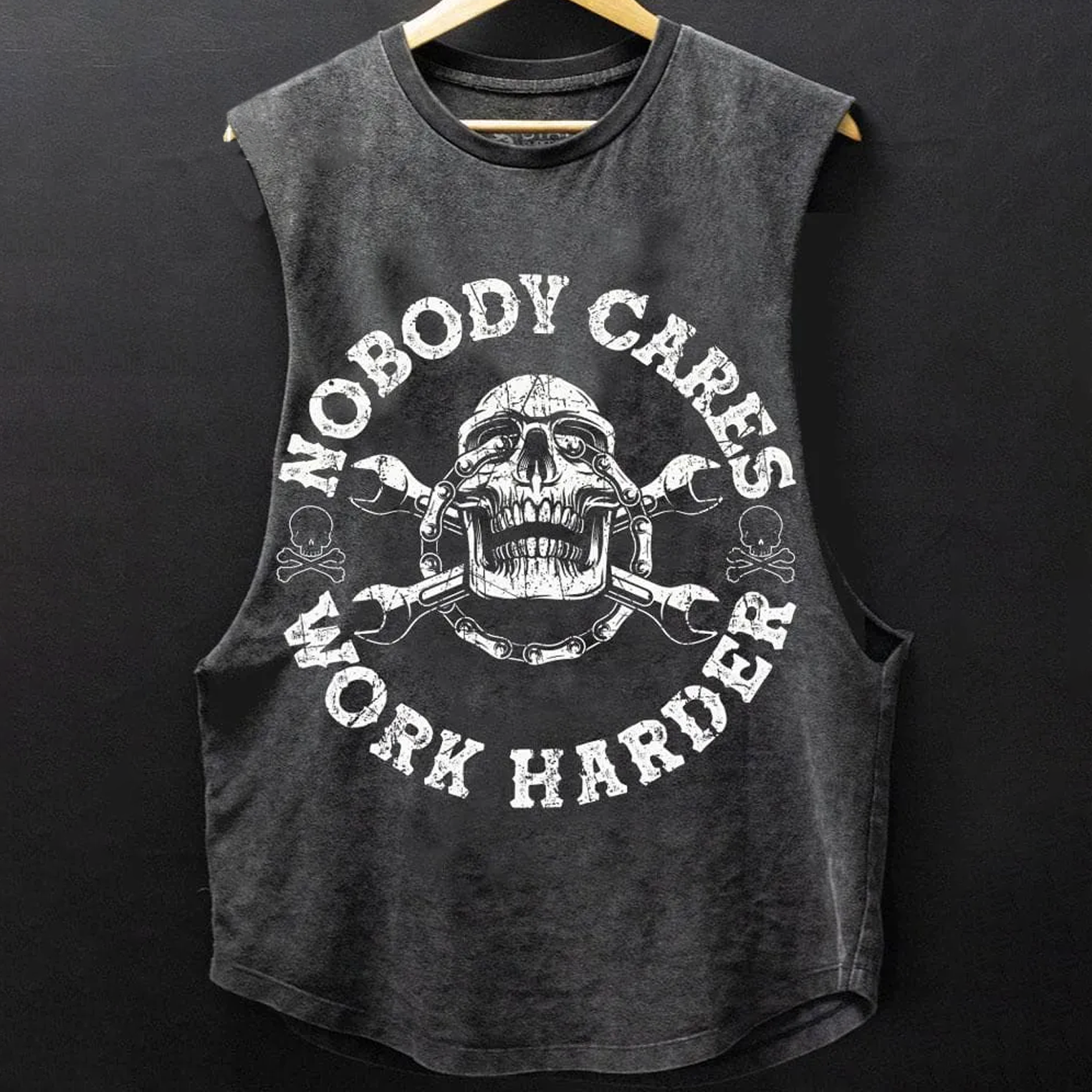Nobody Cares Work Harder Skull Classic Tank Top